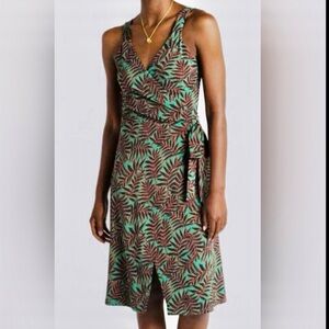 41 Hawthorn V-Neck, Tie Waist Faux Wrap Midi Dress NWT